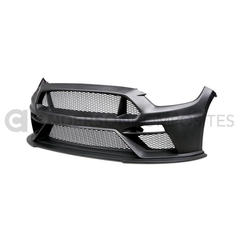 Ford Mustang Front Bumper - Anderson Composites - Type-TT Fiberglass - Matte Black - `15-`17